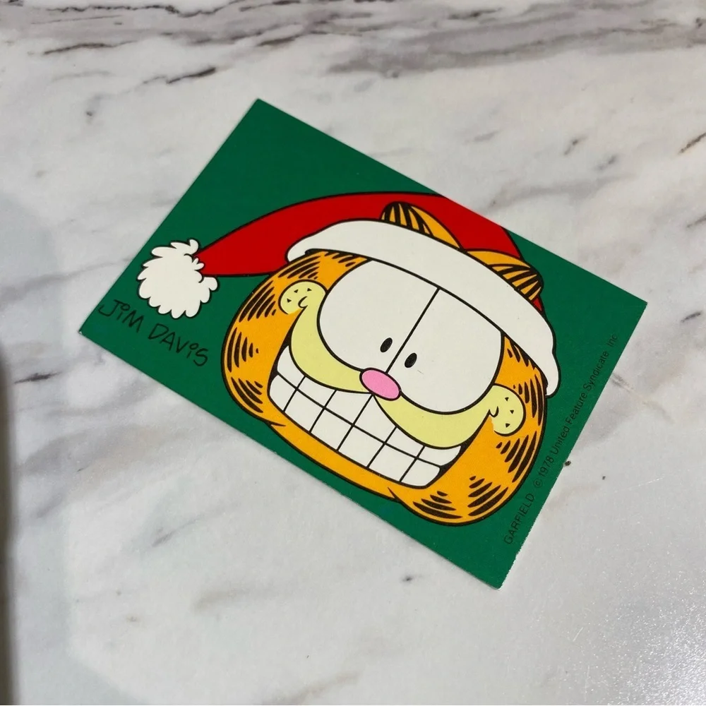 Vintage Garfield Christmas cards / holiday gift tags Garfield Jim Davis‎ 1978 - Picture 4 of 6